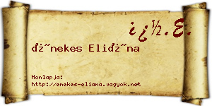Énekes Eliána névjegykártya